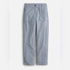 JCrew Cargo denim pant in stripe